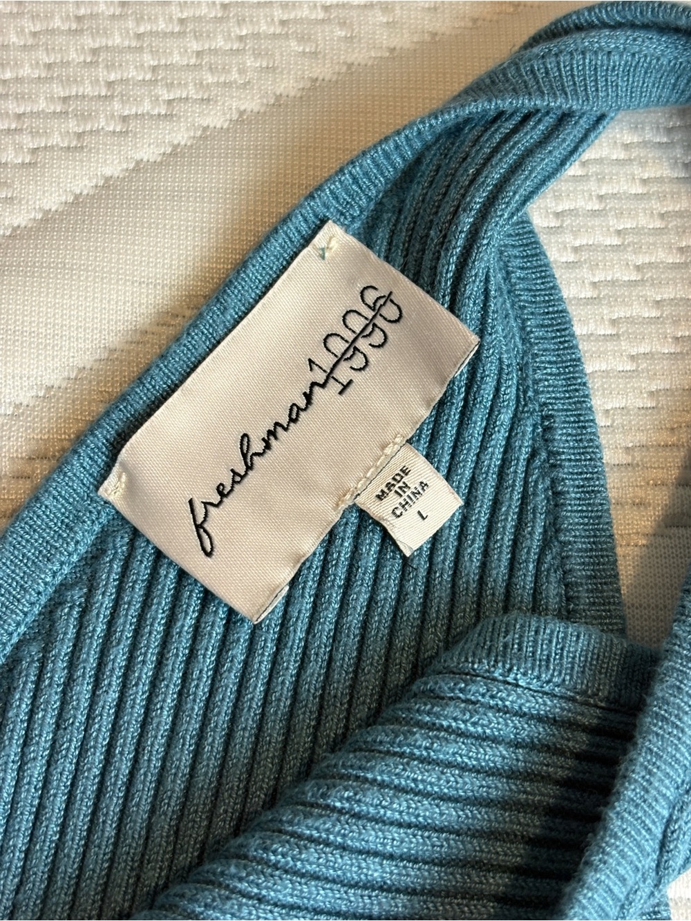 Sleeveless Ribbed Midi Dress in Teal Blue - Picture 10 of 12
